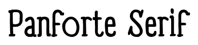 Panforte Serif font